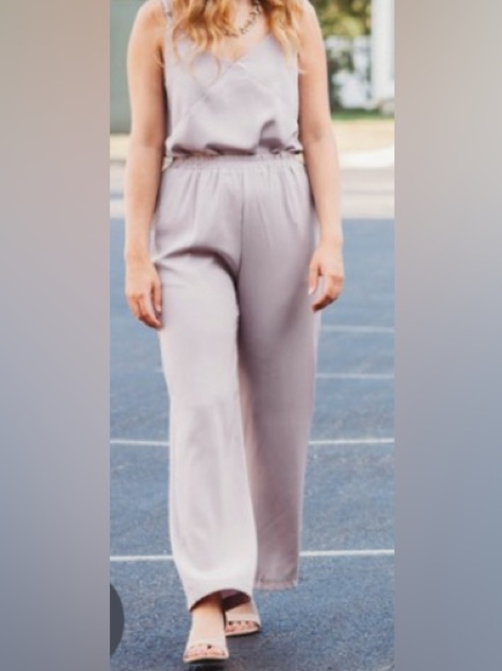Chicwish Mauve Tank and Pant set